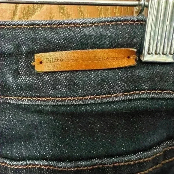 Anthropologie Pilcro & The Letterpress High-Rise Denim Legging Size 27 Fray Hem - Picture 9 of 10